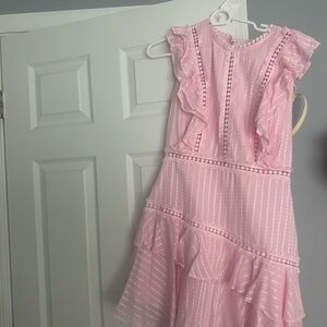 Pink Ruffled Kids Dress